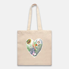Load image into Gallery viewer, Heart Flowers Tote Bag
