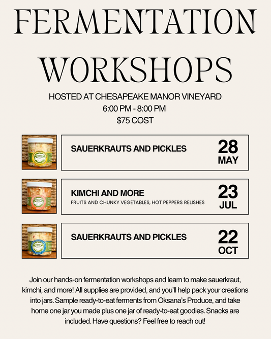 October 22nd Fermentation Workshop - Krauts & Pickles!