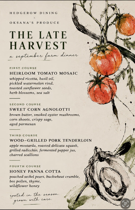 On Farm Dinner - September 17th