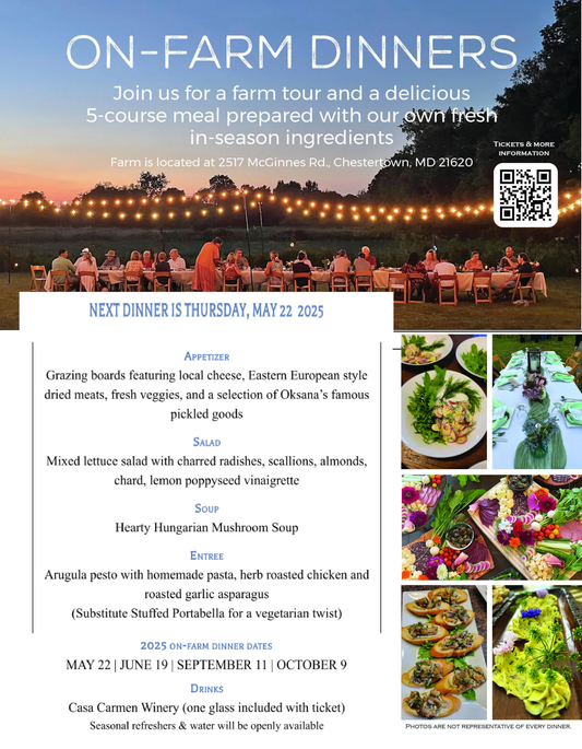 On Farm Dinner - May 22nd!